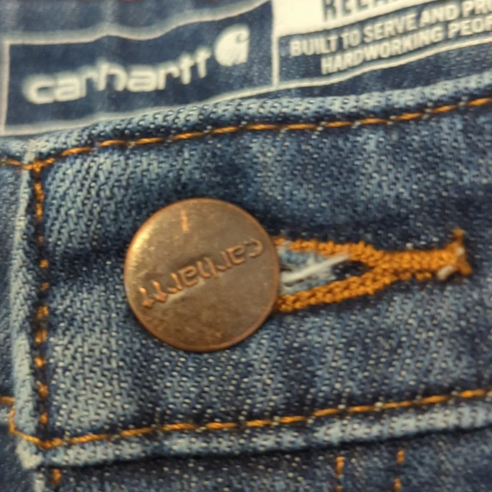 Carhartt Brand Work Jeans Relaxed Fit Rugged Flex Size 6 Regular Model BD5383W - Picture 6 of 11